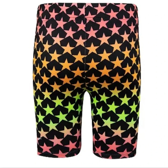 Converse Neon Star Print Bike Shorts Girls Size Large - Picture 2 of 8
